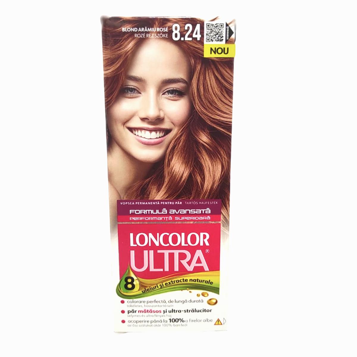 Vopsea de Par Loncolor Ultra 8.24 Blond Aramiu Rose, 50 ml [1]