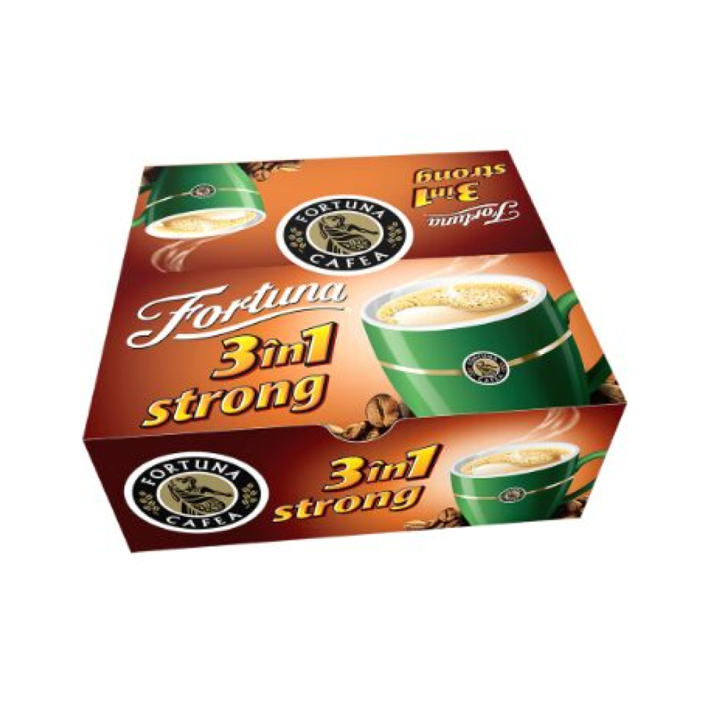 Cafea instant Fortuna 3 in 1 Strong 24 plicuri X 17 g [1]