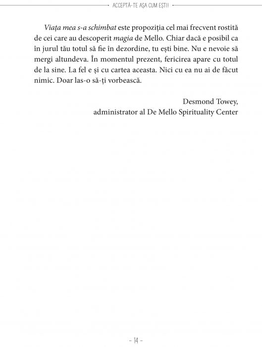 Accepta-te asa cum esti. Inceteaza sa te mai corijezi de Anthony de Mello [11]