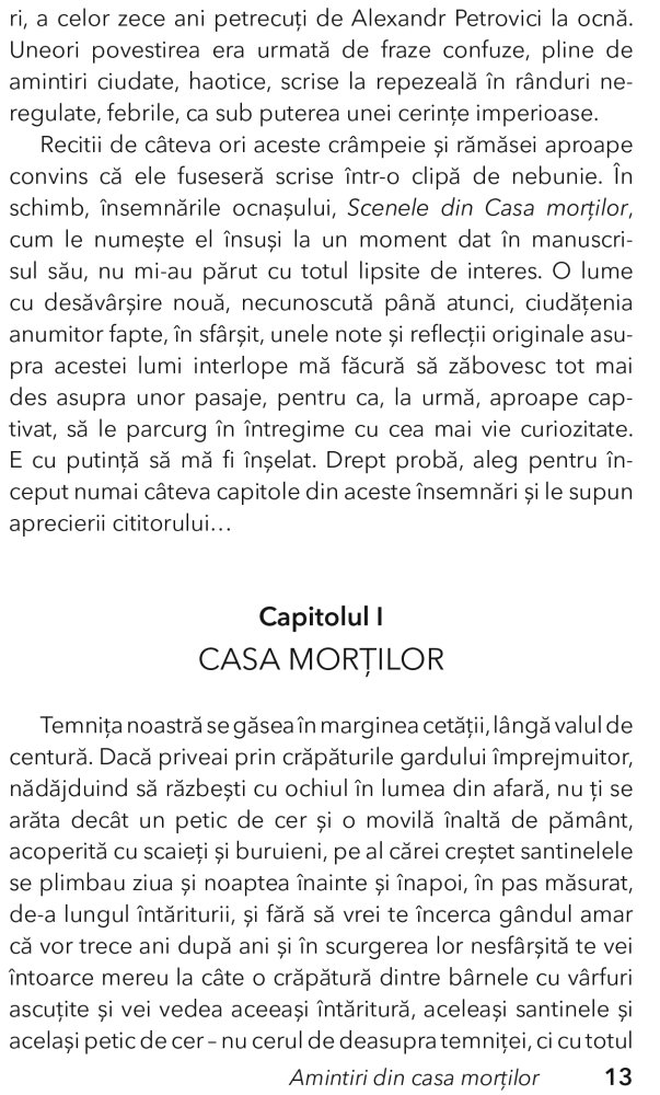 Amintiri din Casa Morților – Feodor Dostoievski [10]