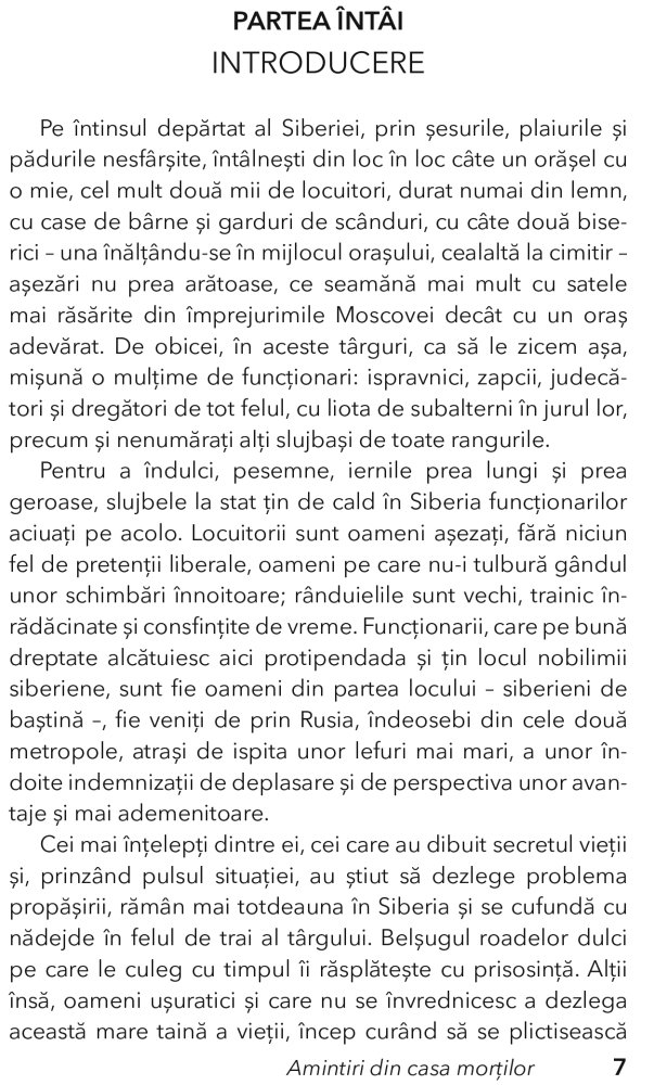 Amintiri din Casa Morților – Feodor Dostoievski [4]