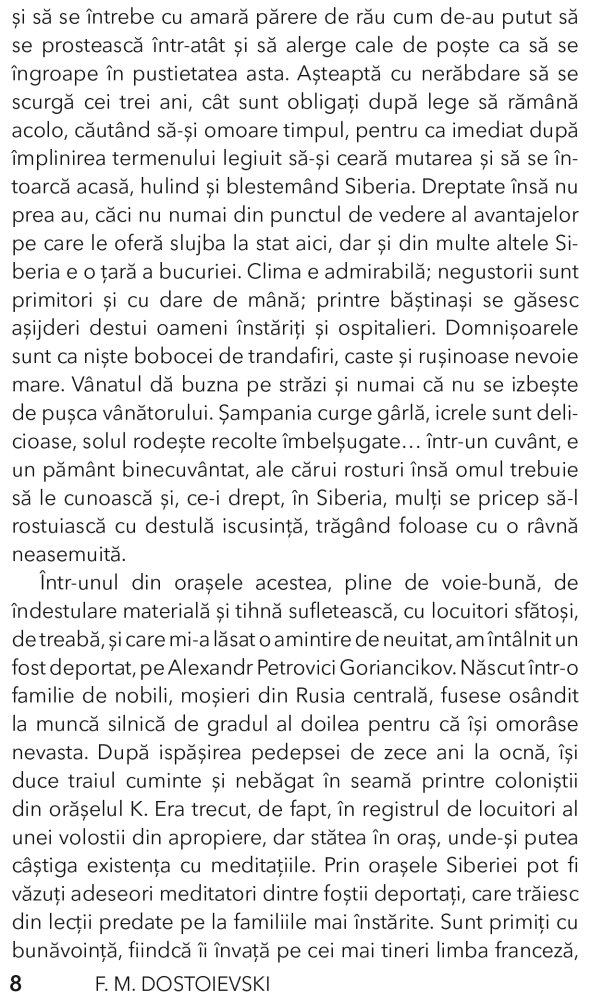 Amintiri din Casa Morților – Feodor Dostoievski [5]