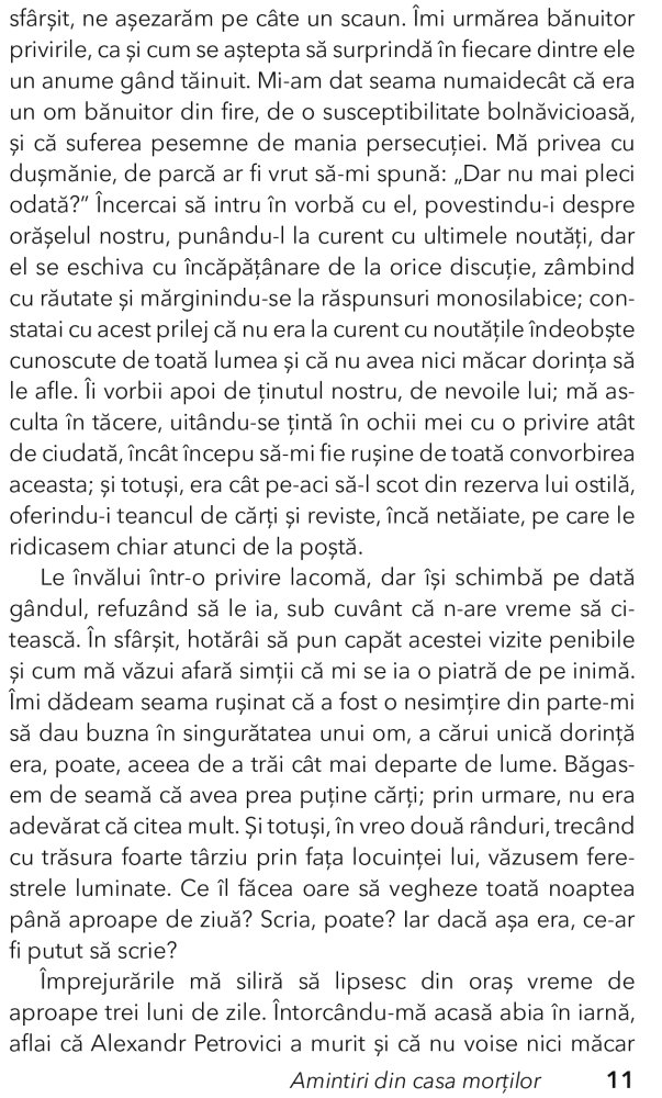 Amintiri din Casa Morților – Feodor Dostoievski [8]