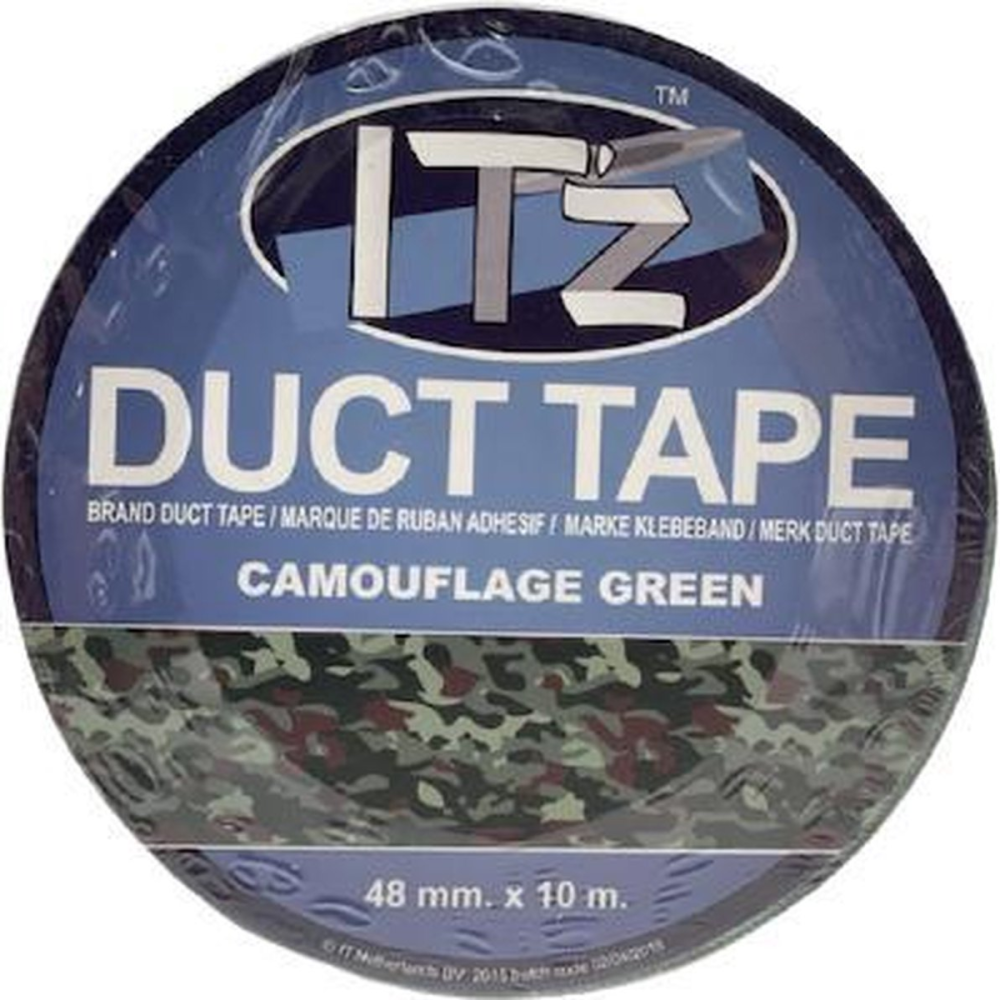 Banda adeziva Itz Duct Tape, 10 m x 4.8 cm, Camouflage green [1]
