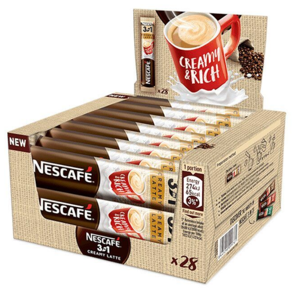 Cafea Nescafe 3in1 Creamy Latte, 28 plicuri x 15g, cu lapte praf si zahar, 420g [1]