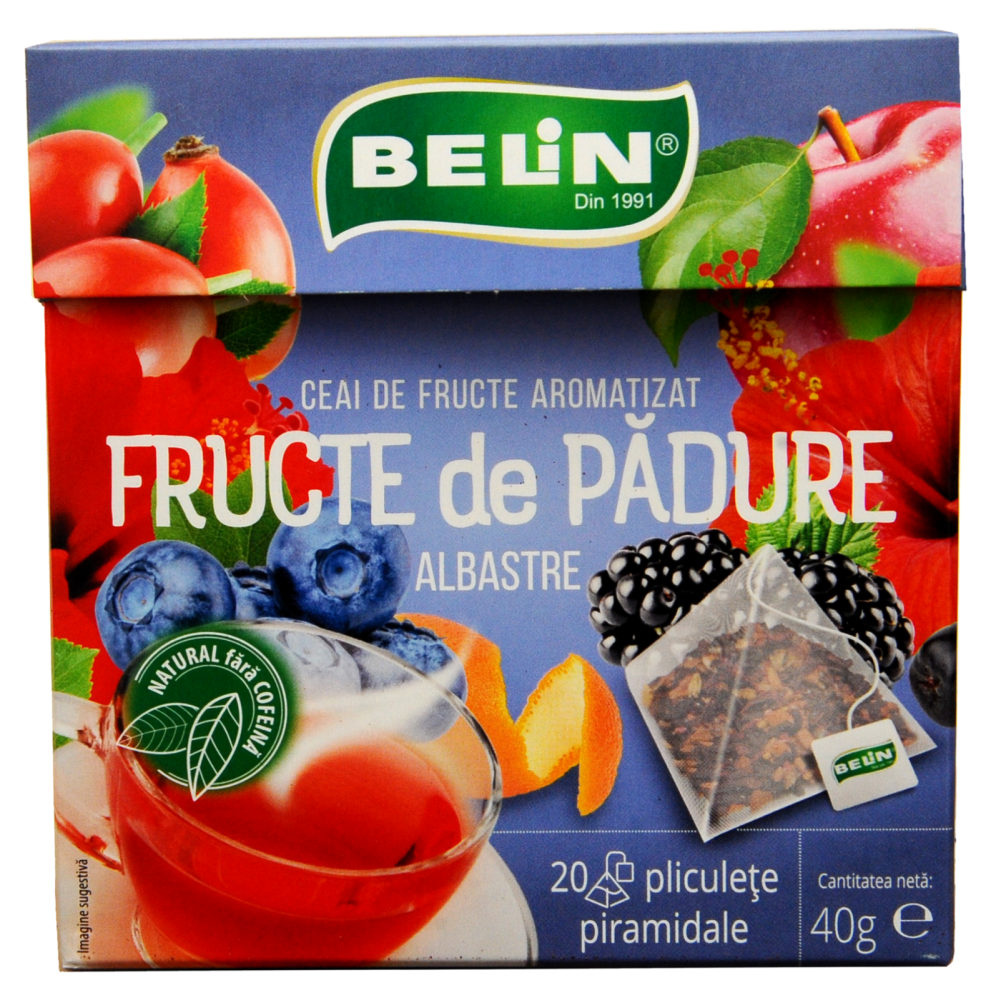 Ceai Fructe de Padure Albastre Belin, 20 plicuri piramidale, 40 gr [2]
