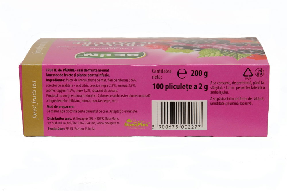 Ceai fructe de padure Belin, 100 plicuri [2]
