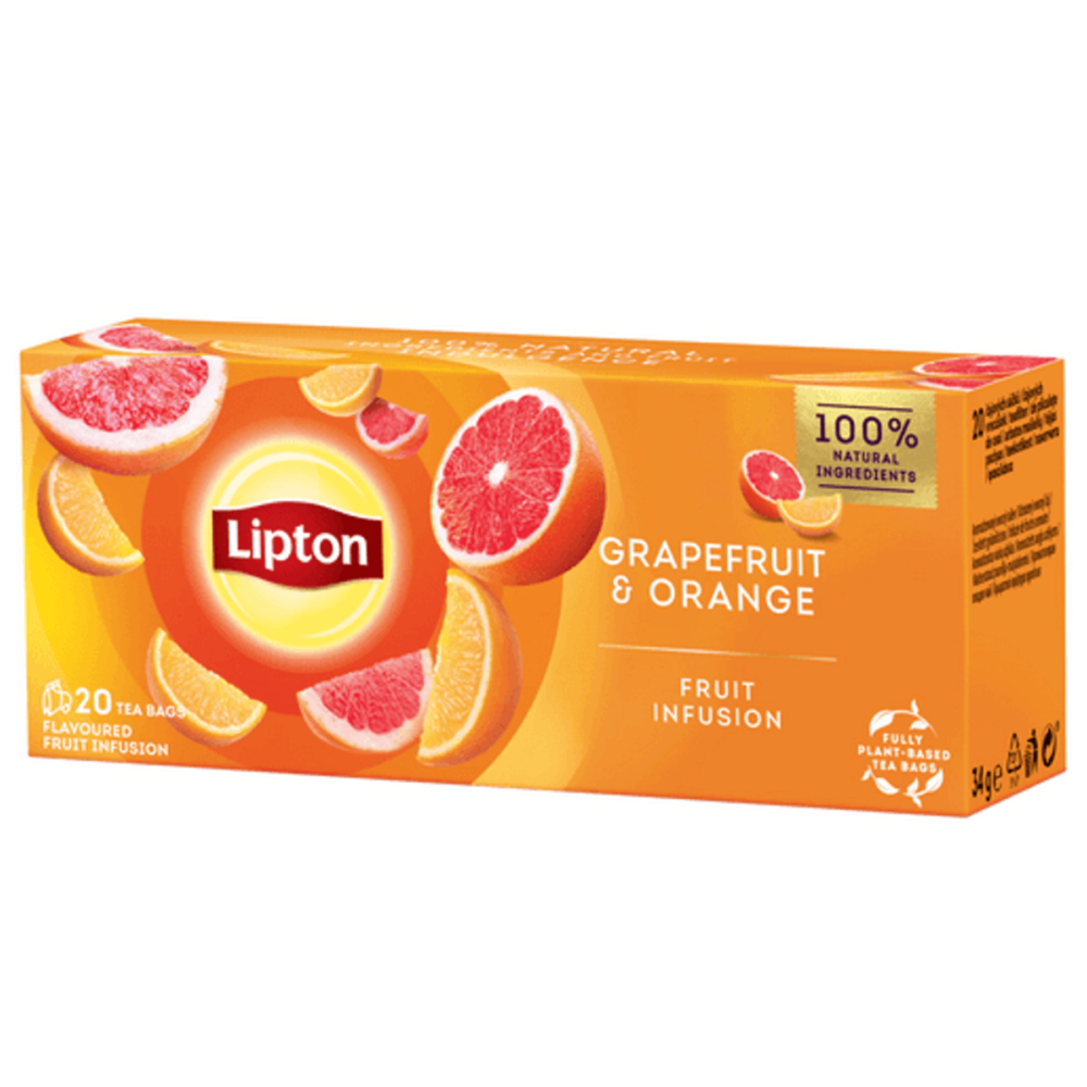 Ceai Lipton Grapefruit si Portocala, 20 plicuri/cutie [1]