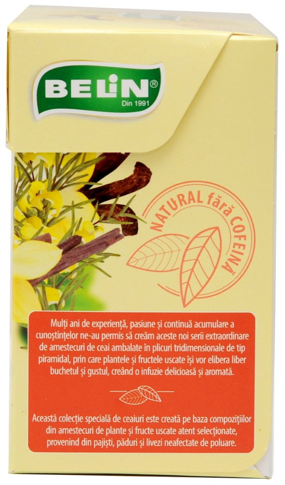 Ceai Rooibos cu Vanilie Belin, 20 plicuri piramidale, 35 gr [3]