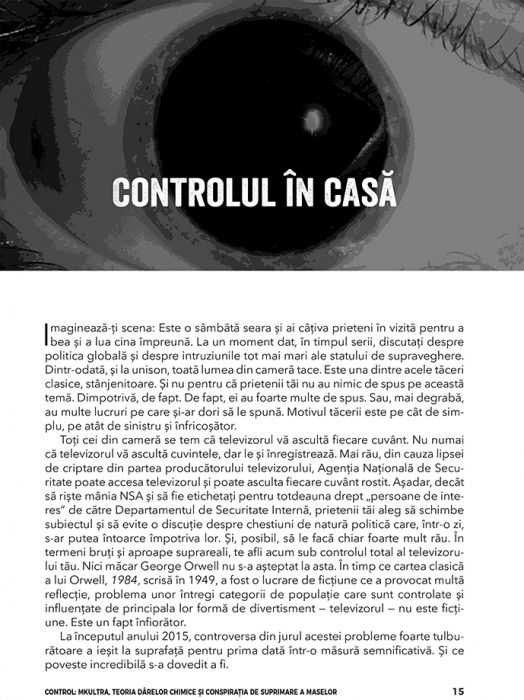 Control: Mkultra, teoria darelor chimice si conspiratia de suprimare a maselor  de Nick Redfern [6]