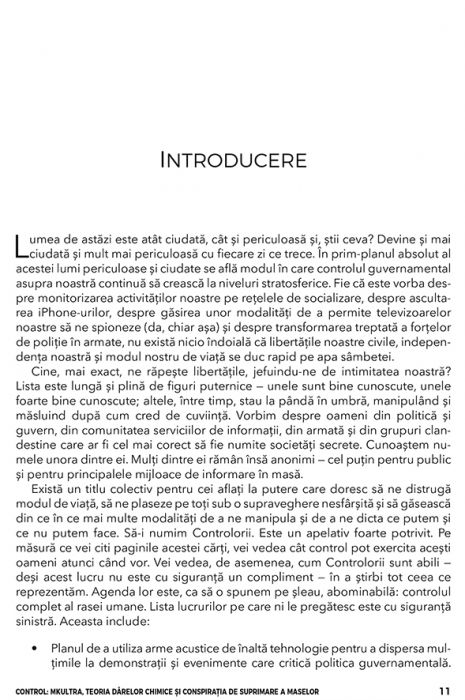 Control: Mkultra, teoria darelor chimice si conspiratia de suprimare a maselor  de Nick Redfern [4]