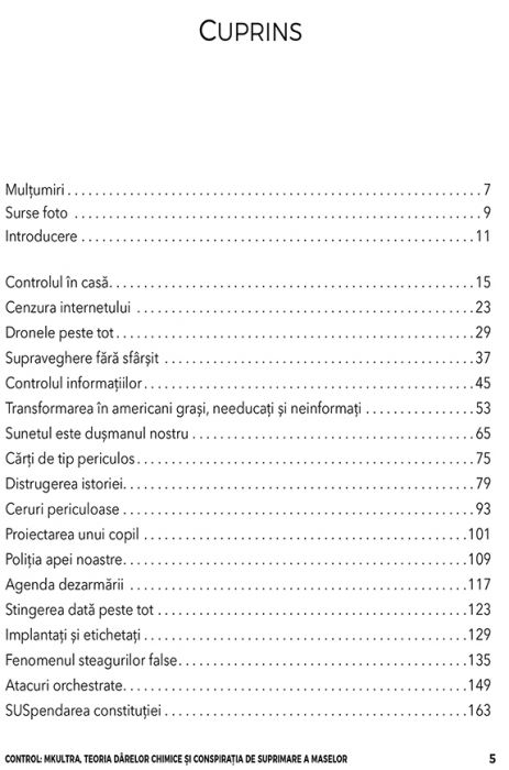 Control: Mkultra, teoria darelor chimice si conspiratia de suprimare a maselor  de Nick Redfern [2]