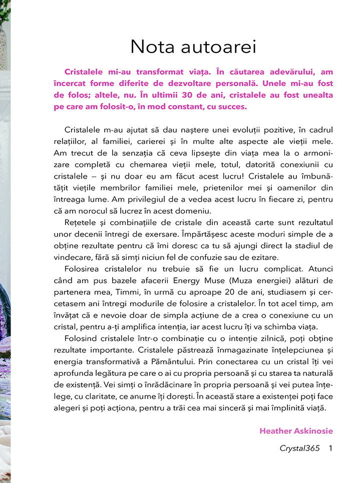 CRYSTAL 365. GHIDUL TAU pentru sanatate, bunastare financiara si echilibru de Heather Askinosie [6]