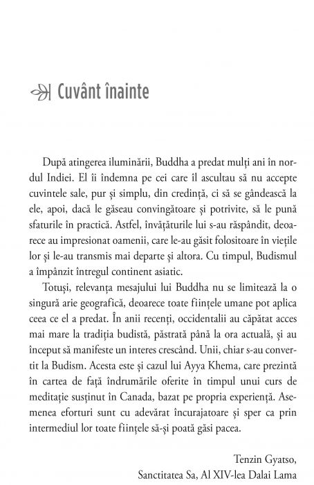 Cunoaste-ti calea. Un ghid budist complet pentru meditatie, credinta si transcendenta in viata de zi cu zi de Ayya Khema [3]