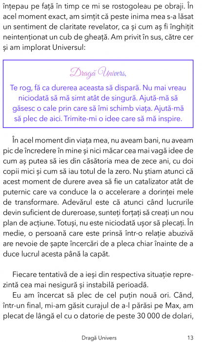 Draga Univers. 200 de mini-meditatii pentru manifestari instantanee de Sarah Prout [5]