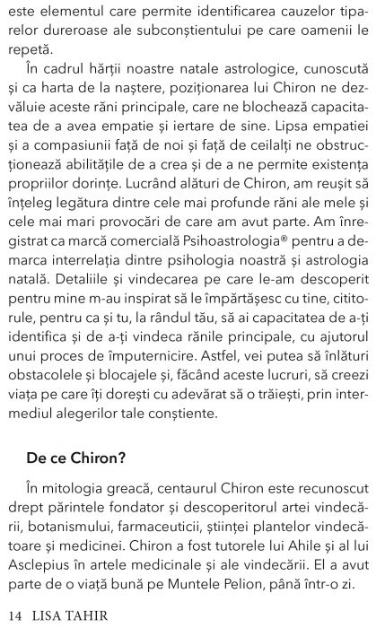 Efectul Chiron de Lisa Tahir, LSCW [7]