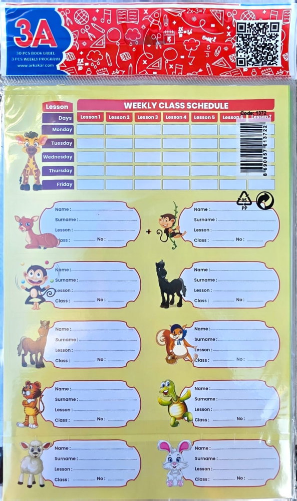 ETICHETE SCOLARE 3/SET ARK 1372, 30 BUC [1]