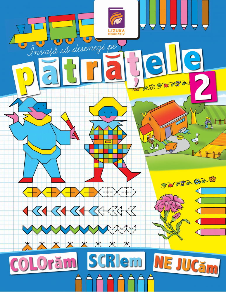 Invata sa desenezi pe patratele 2. Carte de colorat [1]