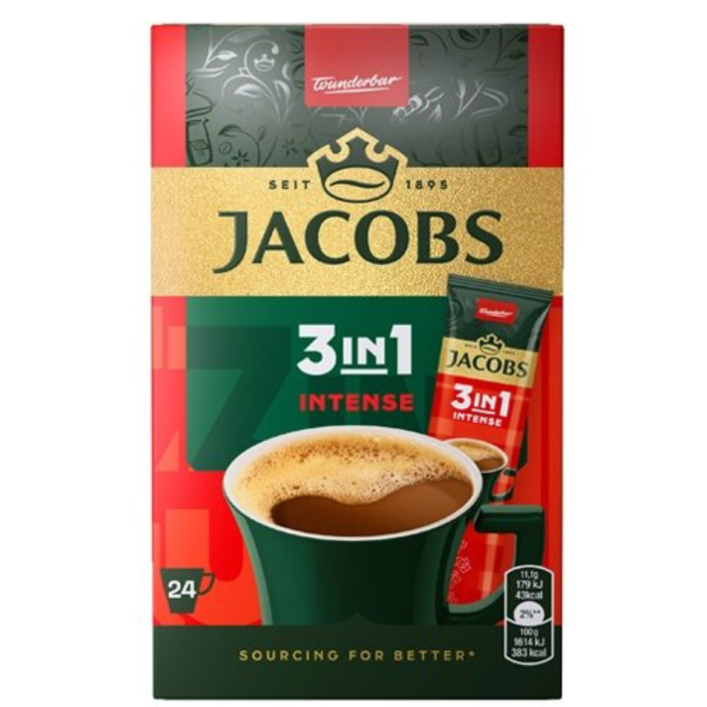 Jacobs Intense 3 in 1 Cafea instant, 11.1 g x 24 buc [1]