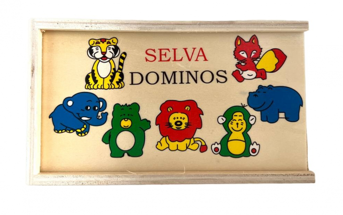 Joc educativ Domino din lemn Animale, 28 piese [1]
