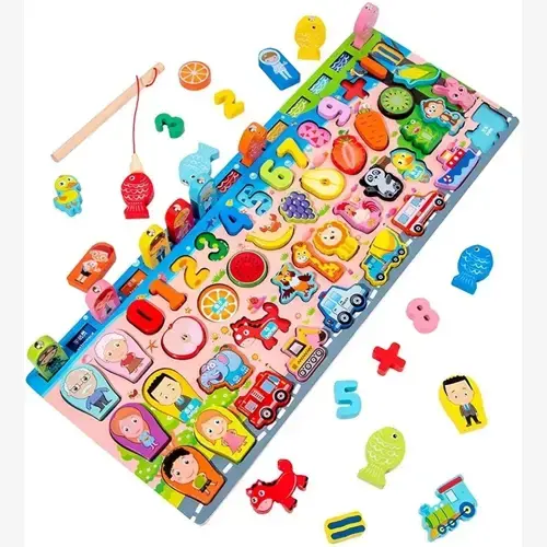 Joc educativ Logaritm 8in1: Vehicule, Animale, Fructe, Pescuit [1]