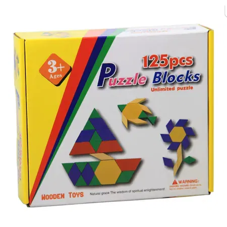 Joc Educativ Tangram 125 Piese Lemn - Ileana Prodexim [2]