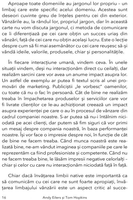 Limbajul vanzarilor de Andy Eilers si Tom Hopkins [11]