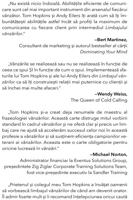 Limbajul vanzarilor de Andy Eilers si Tom Hopkins [4]