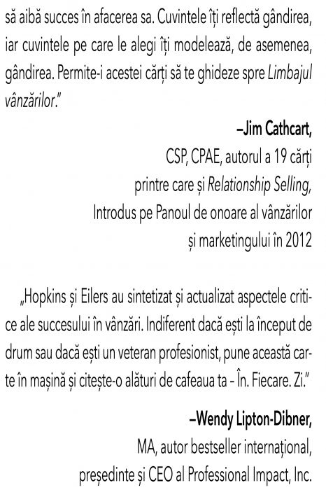 Limbajul vanzarilor de Andy Eilers si Tom Hopkins [5]