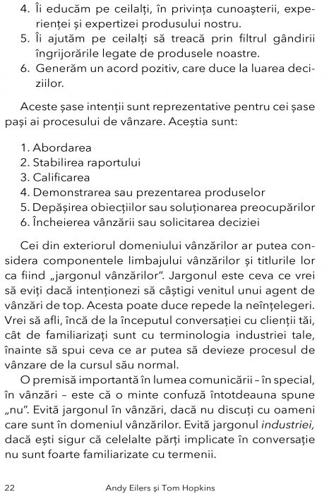 Limbajul vanzarilor de Andy Eilers si Tom Hopkins [16]