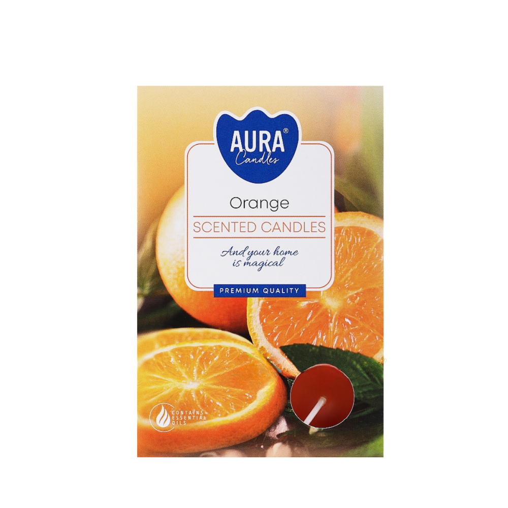 Lumanare parfumata, Bispol, Aura Candles, Portocale, 6 bucati [1]