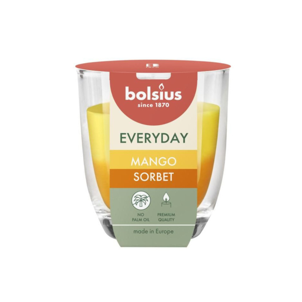 Lumanare parfumata Bolsius, Mango Sorbet, 21 ore ardere, 80 x 70mm [1]