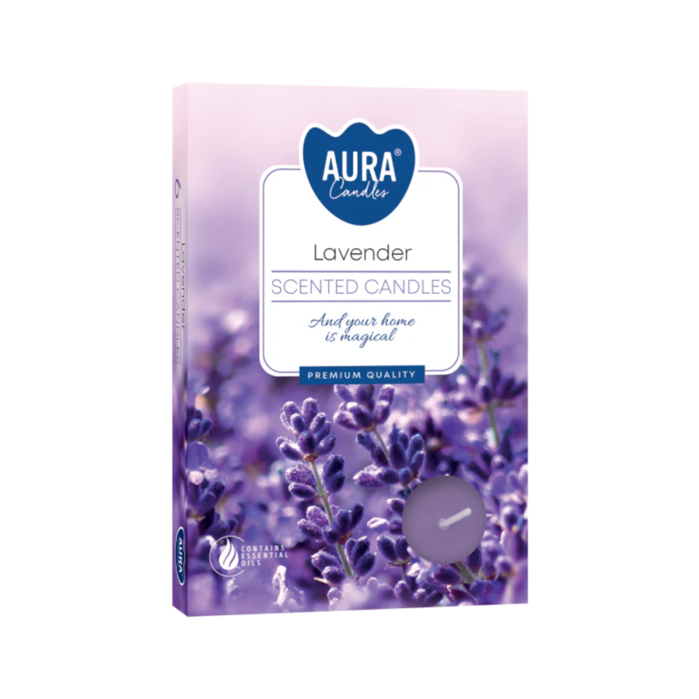 Lumanari Parfumate Aura, Parfum de Lavanda, 6 bucati [1]