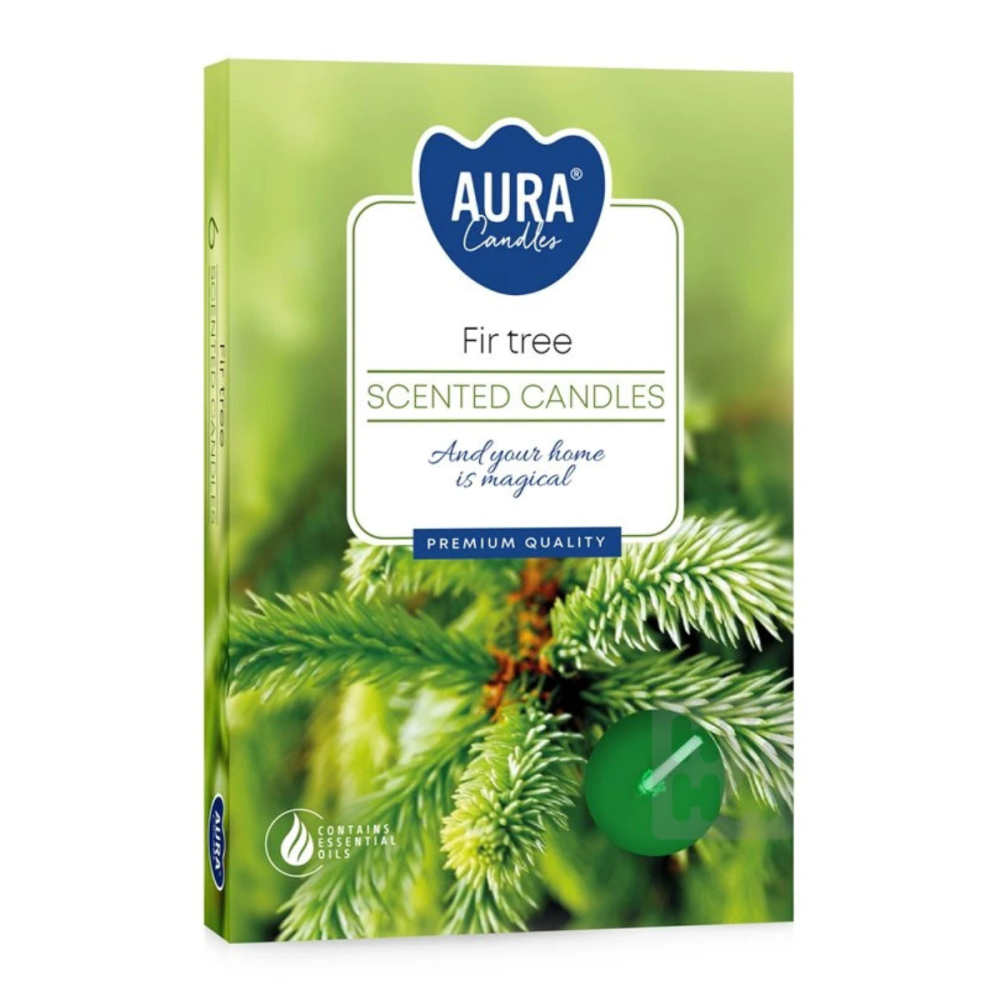 Lumanari parfumate, Bispol Aura Candles, Brad, 6 bucati [1]