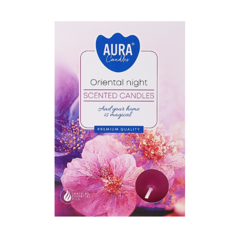 Lumanari parfumate, Bispol Aura Candles, Oriental Night, 6 bucati [1]