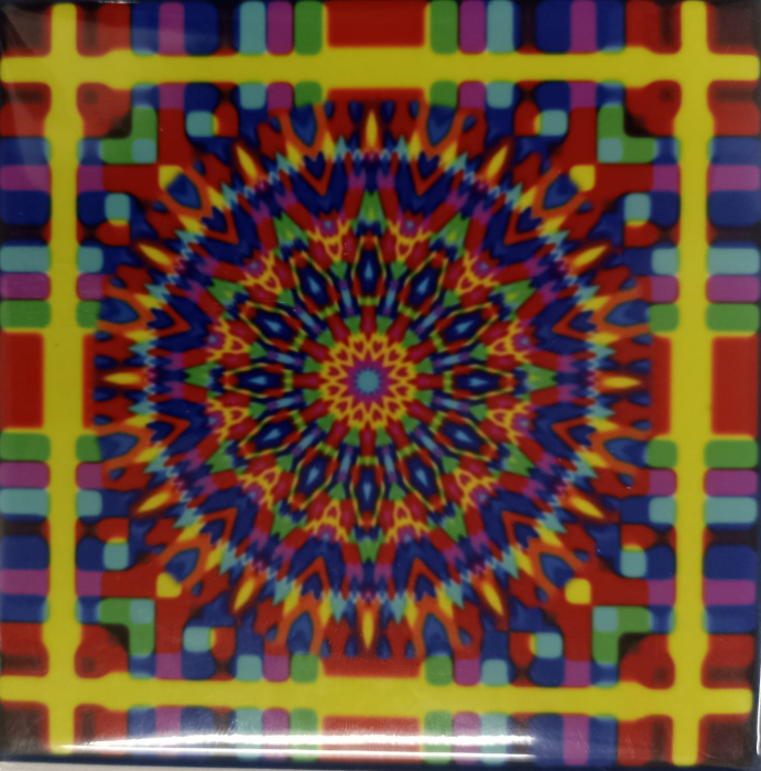 Mandala "iubire, armonie, evolutie" pe suport ceramic - LILA [1]