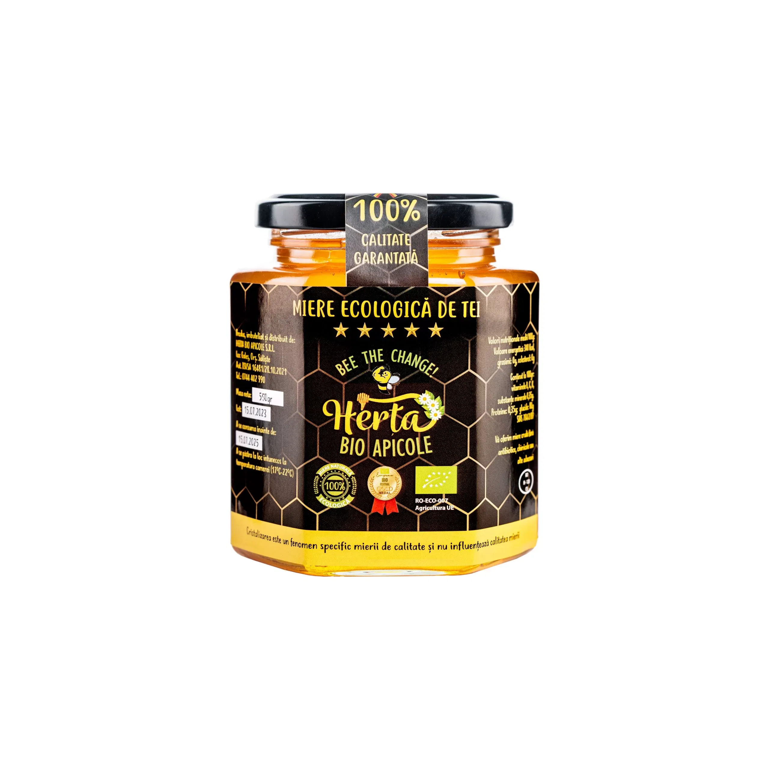 Miere Ecologica BIO de Tei HERTA - 550g - Herta Bio Apicole [1]