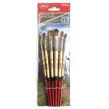 Pensula set 6 par sintetic tip limba pisica - DACO [1]