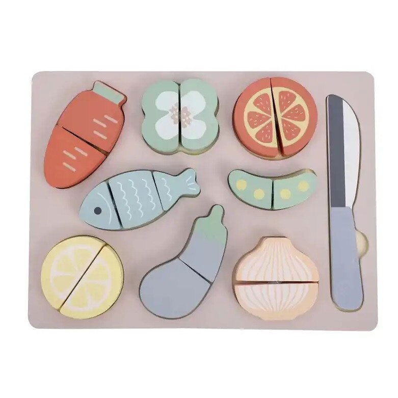 Placa cu fructe si legume, Feliator de alimente, 18 piese, 3 ani+ [1]