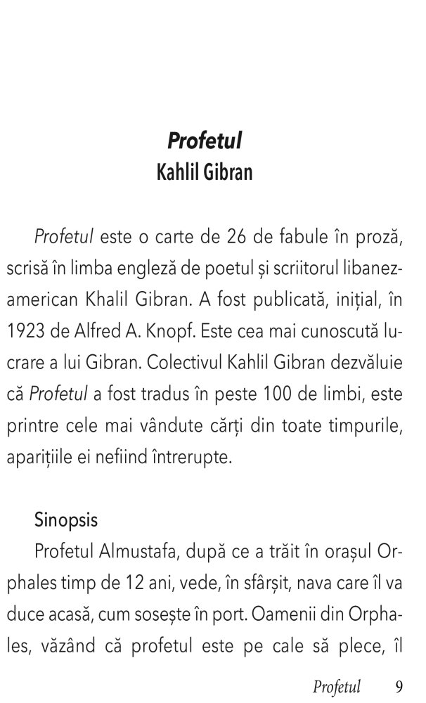 Profetul de Khalil Gibran [2]