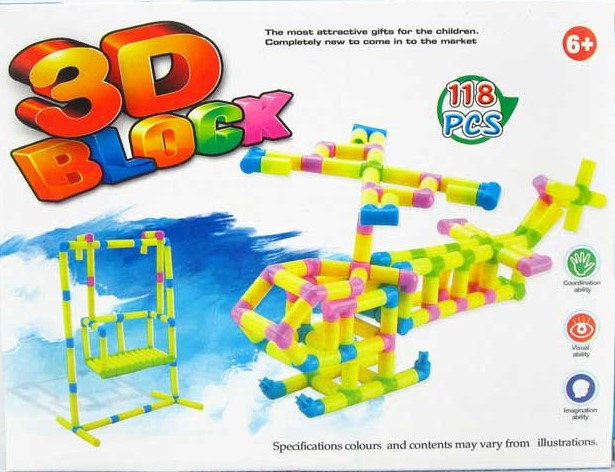 PUZZLE BETISOARE 3D 118 PIESE - Kid Toys [1]