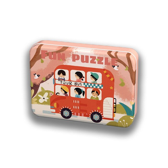 Puzzle Din Lemn In Cutie Metalica: Vehicule Oras - Ileana Prodexim [1]