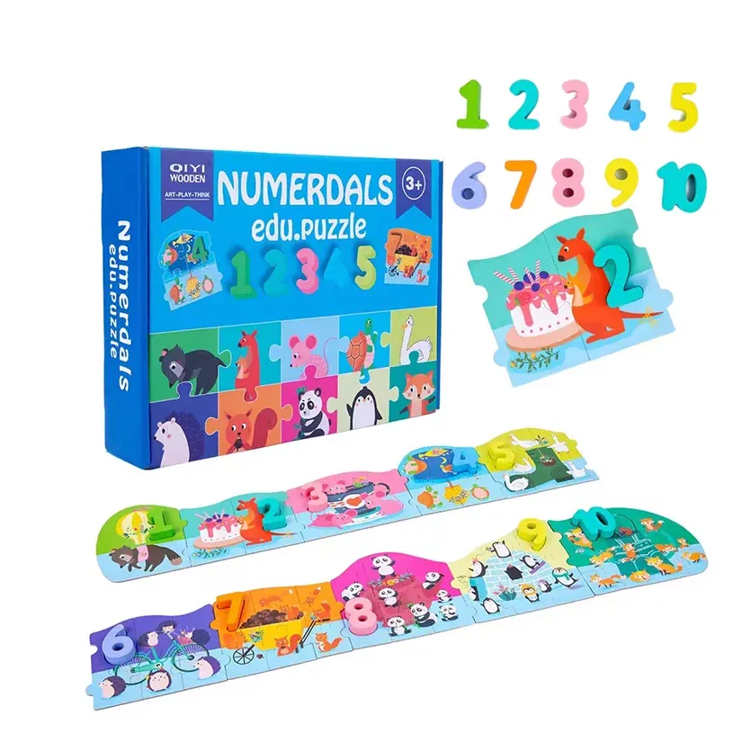Puzzle educativ 3D Numerele din lemn [1]