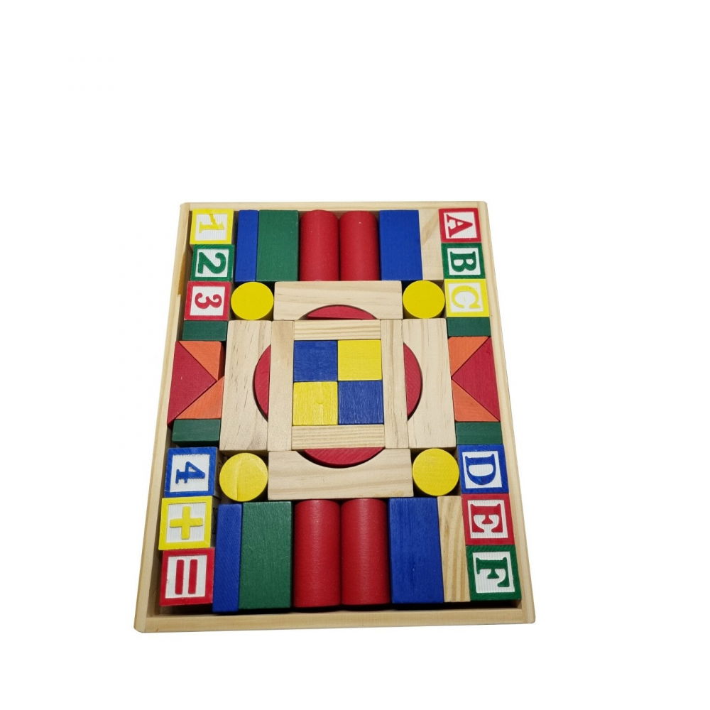 Set cuburi constructie, Lemn, 23x26x3 cm [2]