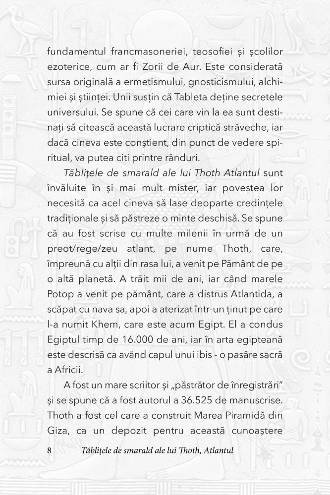 Tablitele de smarald ale lui Thoth, Atlantul [3]