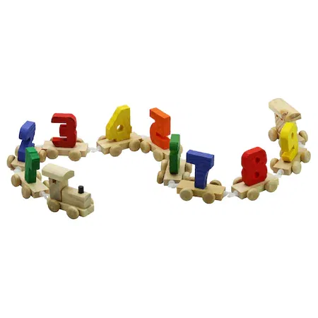 Tren Lemn Cifre - KidsToys [1]