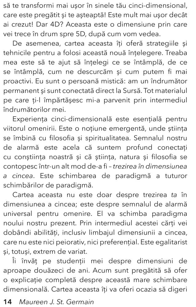 Trezirea in 5D. Ghid practic pentru transformarea multidimensionala de Maureen J. St. Germain [5]