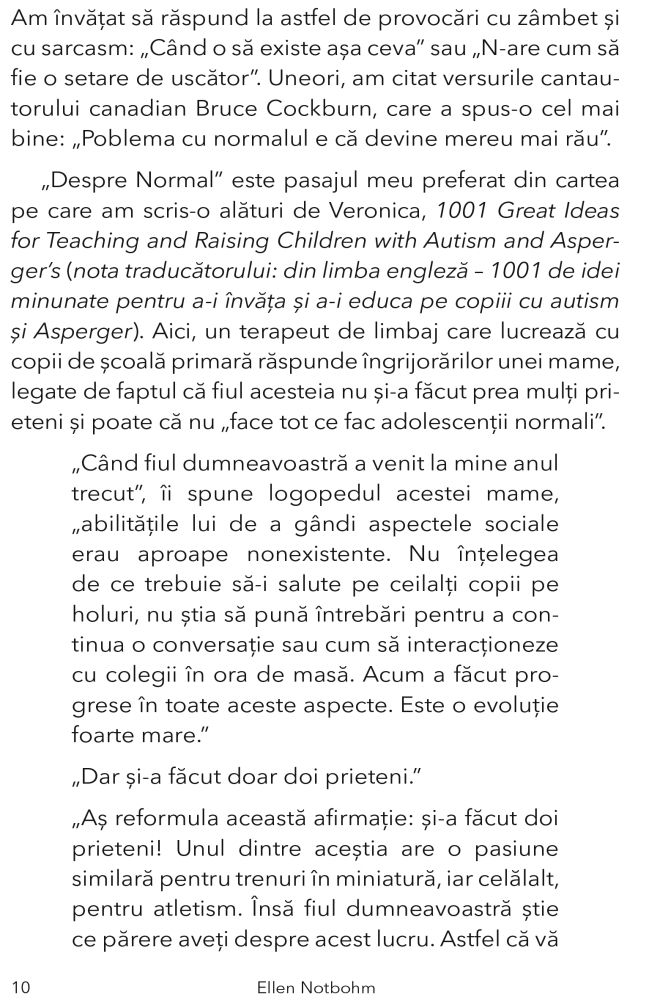 Zece lucruri pe care orice copil cu autism isi doreste sa le stie de Ellen Notbohm [6]