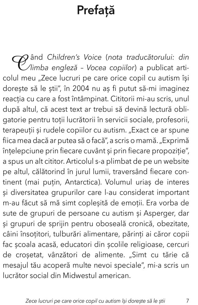 Zece lucruri pe care orice copil cu autism isi doreste sa le stie de Ellen Notbohm [3]