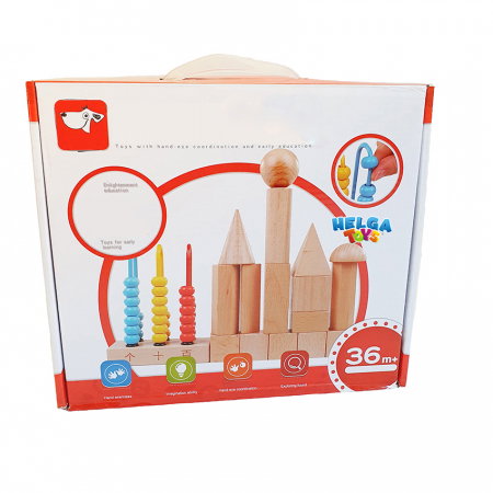 Puzzle 3D Lemn - Abac si Forme Geometrice - Ileana Prodexim